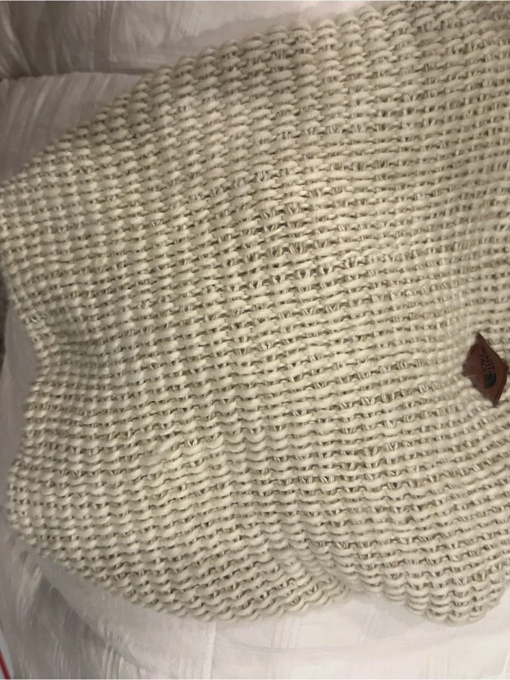 The North Face Cream Knit Infinity Scarf
